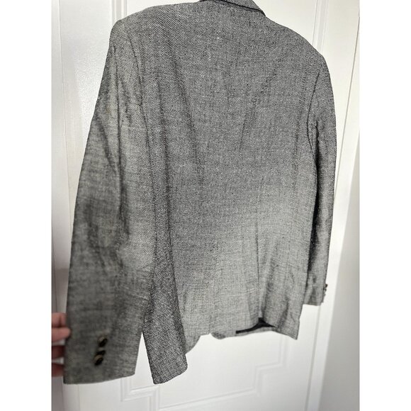 Harry Lebow 100% Silk Sz 41R Herringbone 2-Button Sport Coat Blazer Jacket Korea - Picture 10 of 16